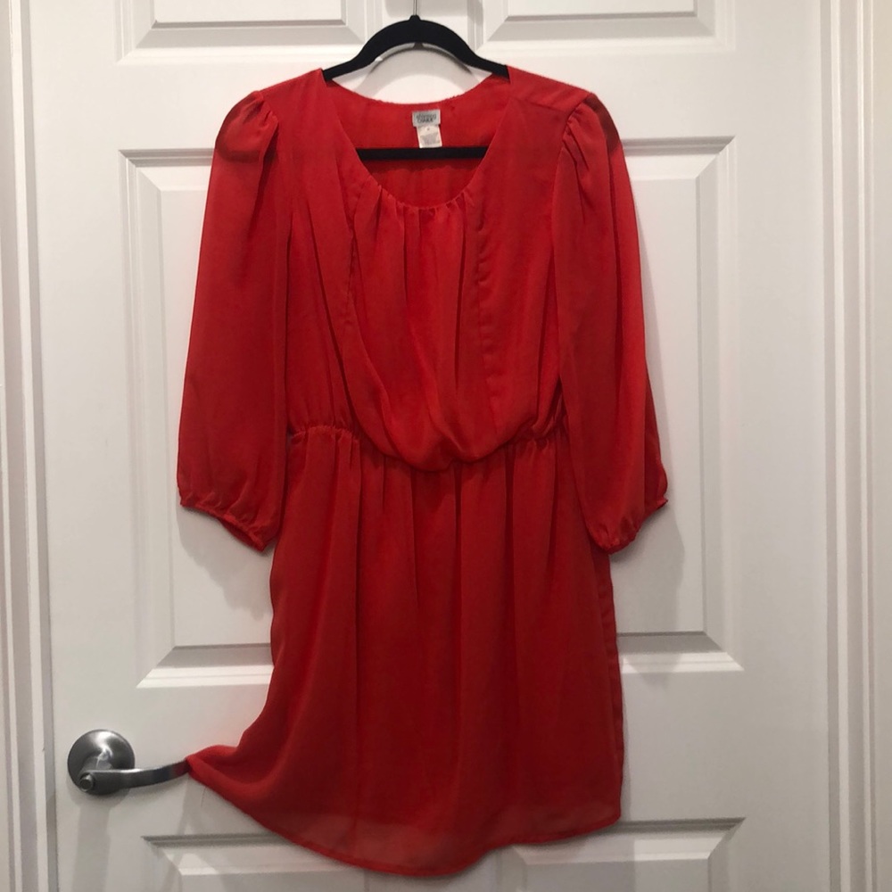 Red dress long sleeve